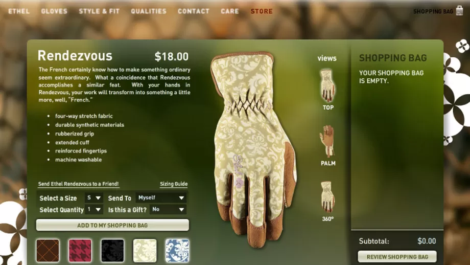 Ethel Gloves Online Store '08